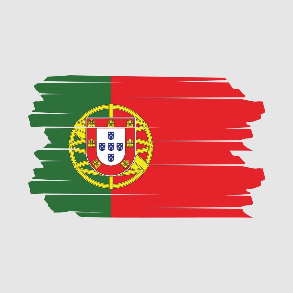 portugal flagga borsta vektor