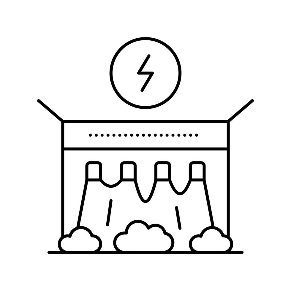 elektriska dam linje ikonen vektor svart illustration