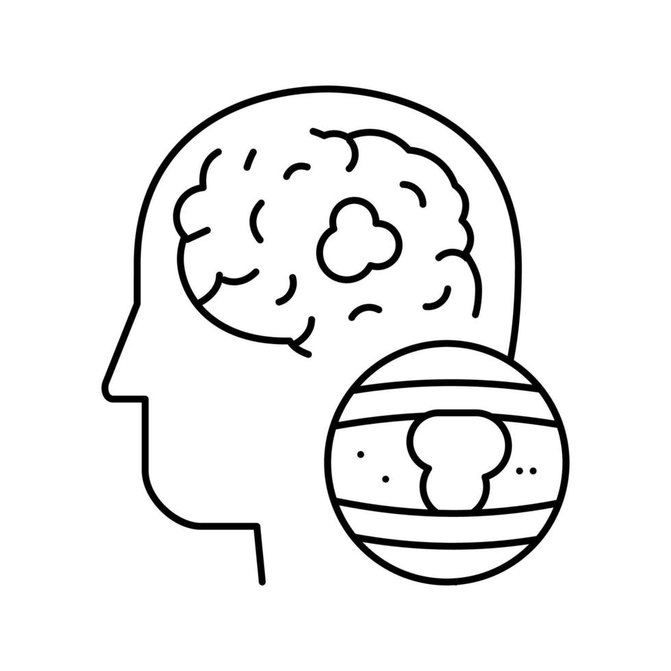 hjärna fartyg trängsel linje ikon vektor illustration