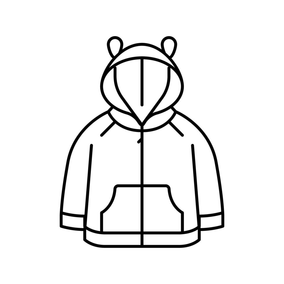 Hut Baby Tuch Symbol Leitung Vektor Illustration