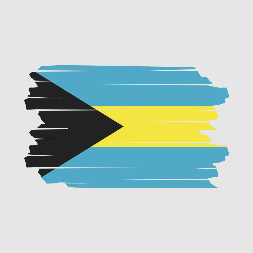 Bahamas flagga borsta vektor