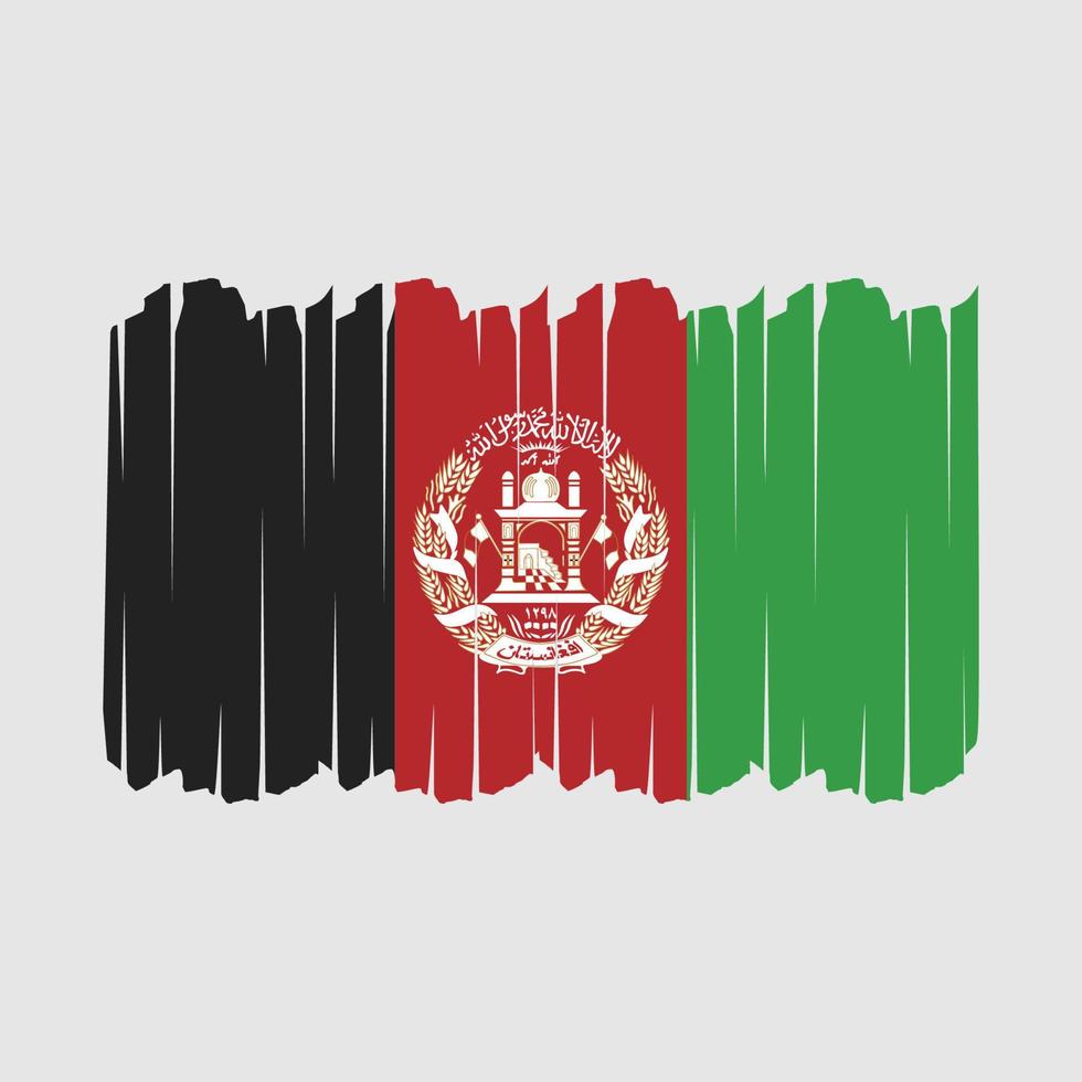 afghanska flaggan penseldrag vektor