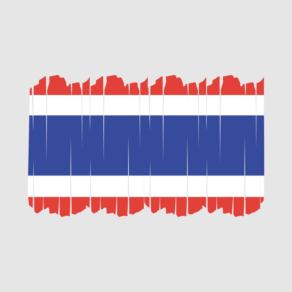 Pinselstriche der thailändischen Flagge vektor