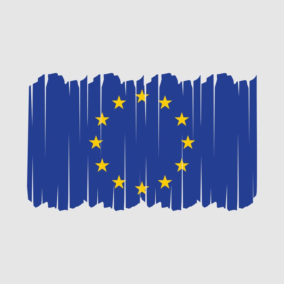 Pinselstriche der europäischen Flagge vektor