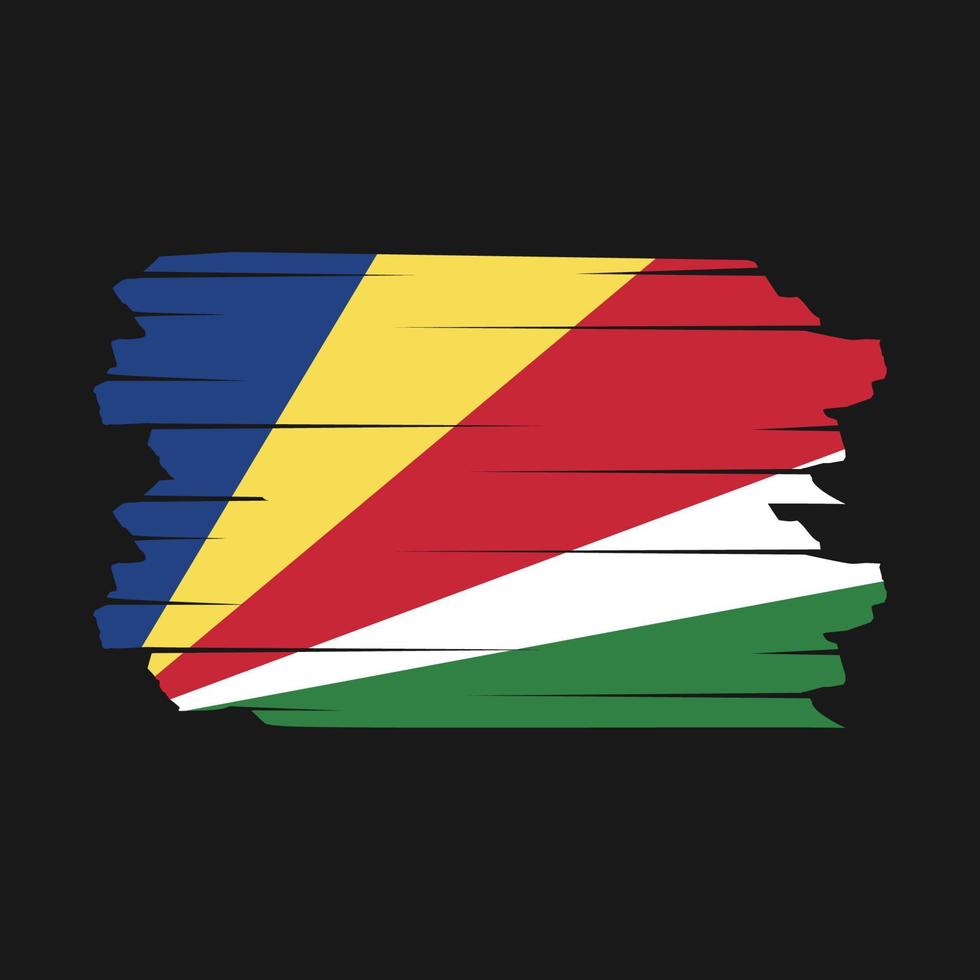 Pinselvektor der Seychellen-Flagge vektor
