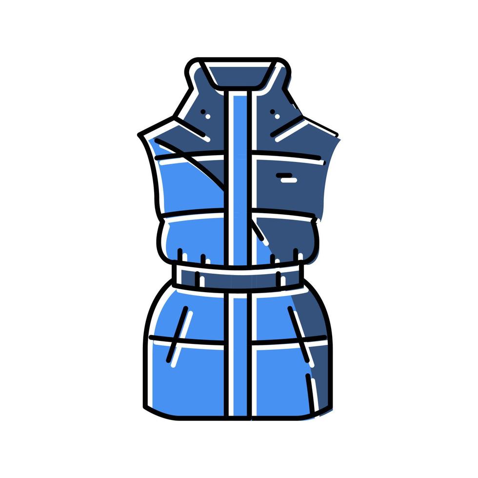 Gilet Oberbekleidung weibliche Farbe Symbol Vektor Illustration