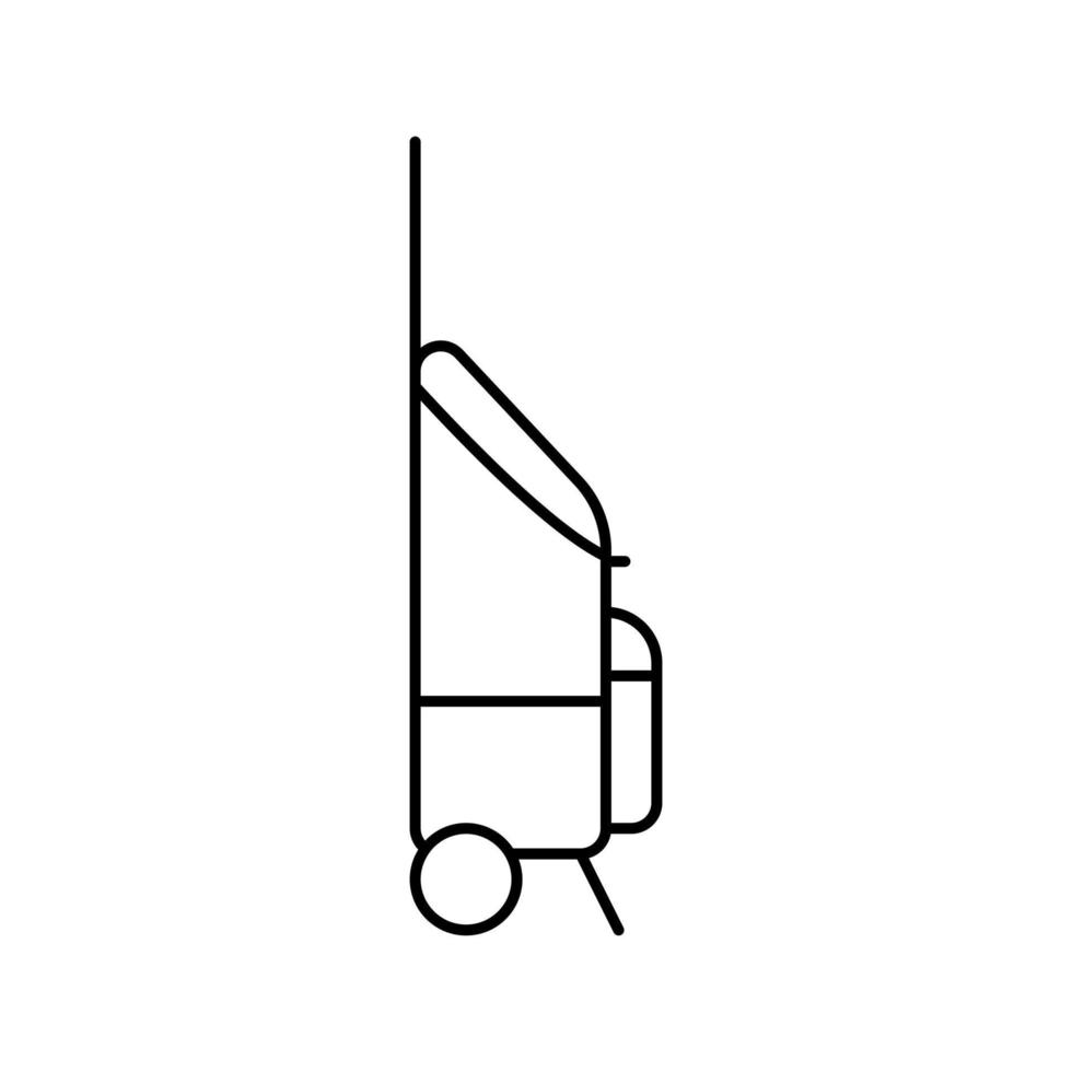 Warenkorb Tasche Symbol Leitung Vektor Illustration