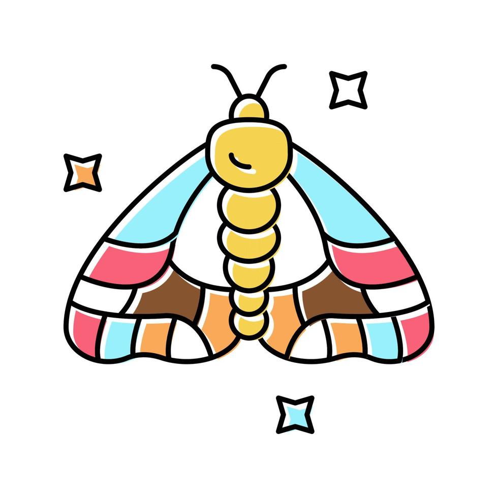 Insekt Boho Farbe Symbol Vektor Illustration
