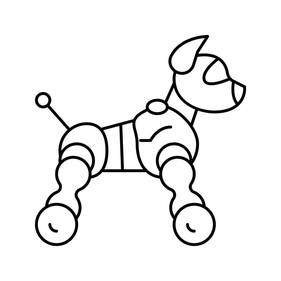 Spielzeug Roboter Symbol Leitung Vektor Illustration