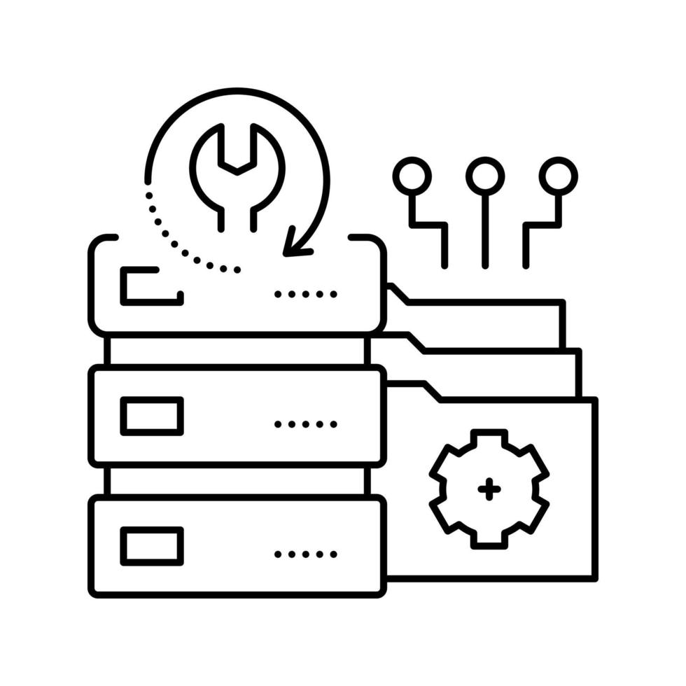 San Wiederherstellungslinie Symbol Vektor Illustration