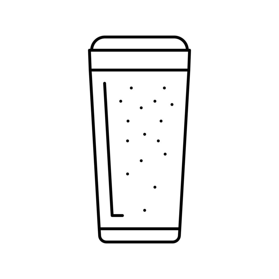 brun ales öl glas linje ikon vektor illustration