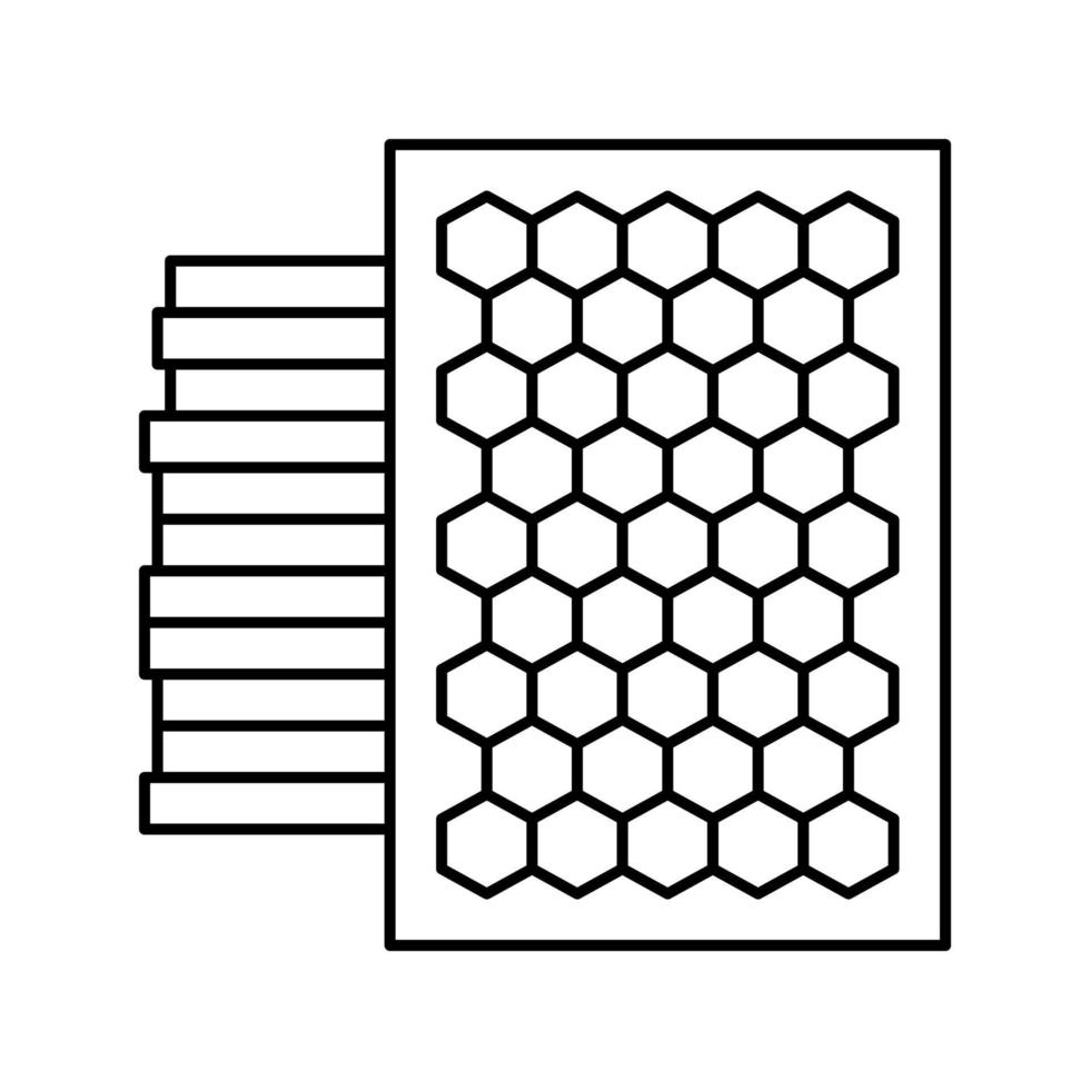 ren vax foundation biodling linje ikon vektorillustration vektor