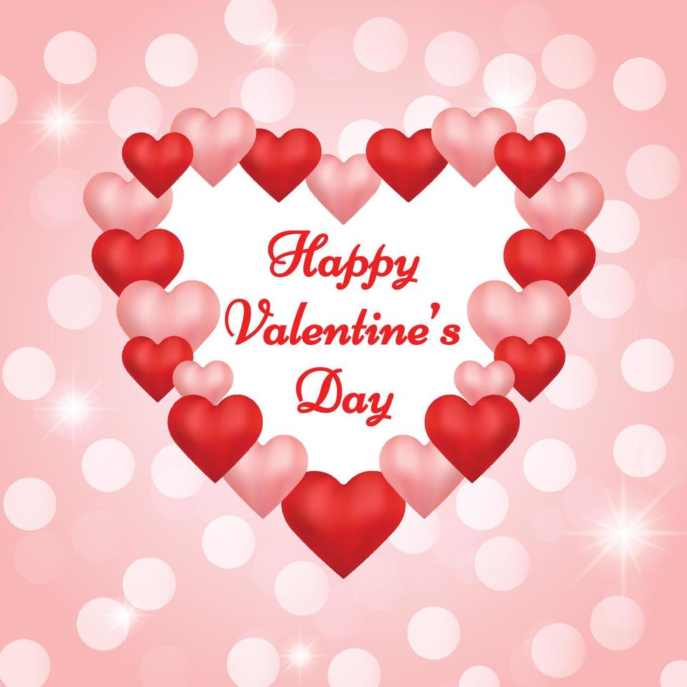 Liebesmuster Hintergrund. Happy Valentines Day Romantik-Grußkarte. Vektor-Illustration. Tapeten, Flyer, Einladungen, Plakate, Broschüren, Banner. vektor