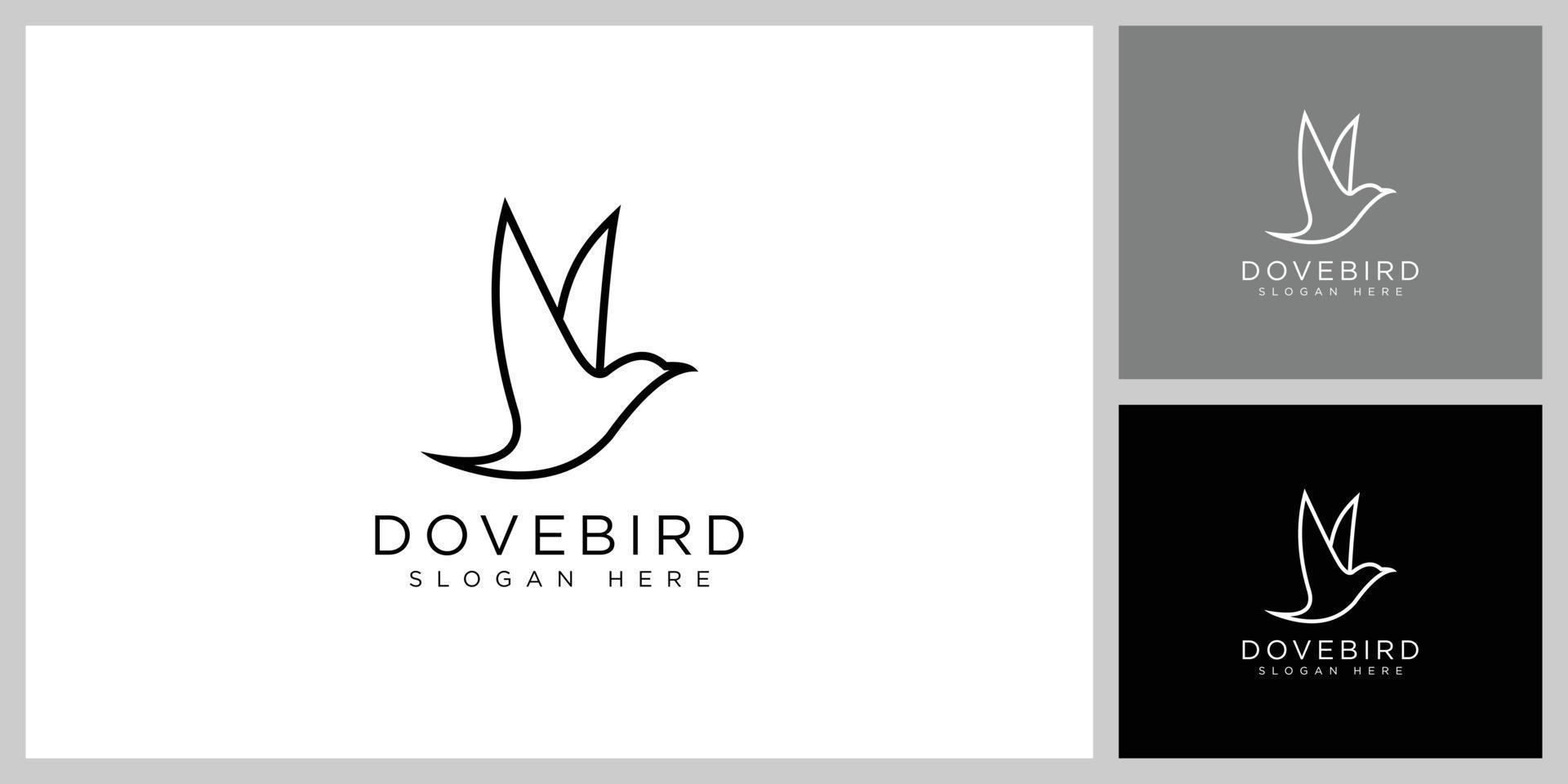 duva djur fågel logotyp vektor designkoncept