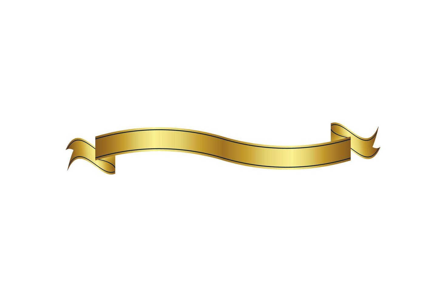 lyx guld rulle band bricka illustration vektor