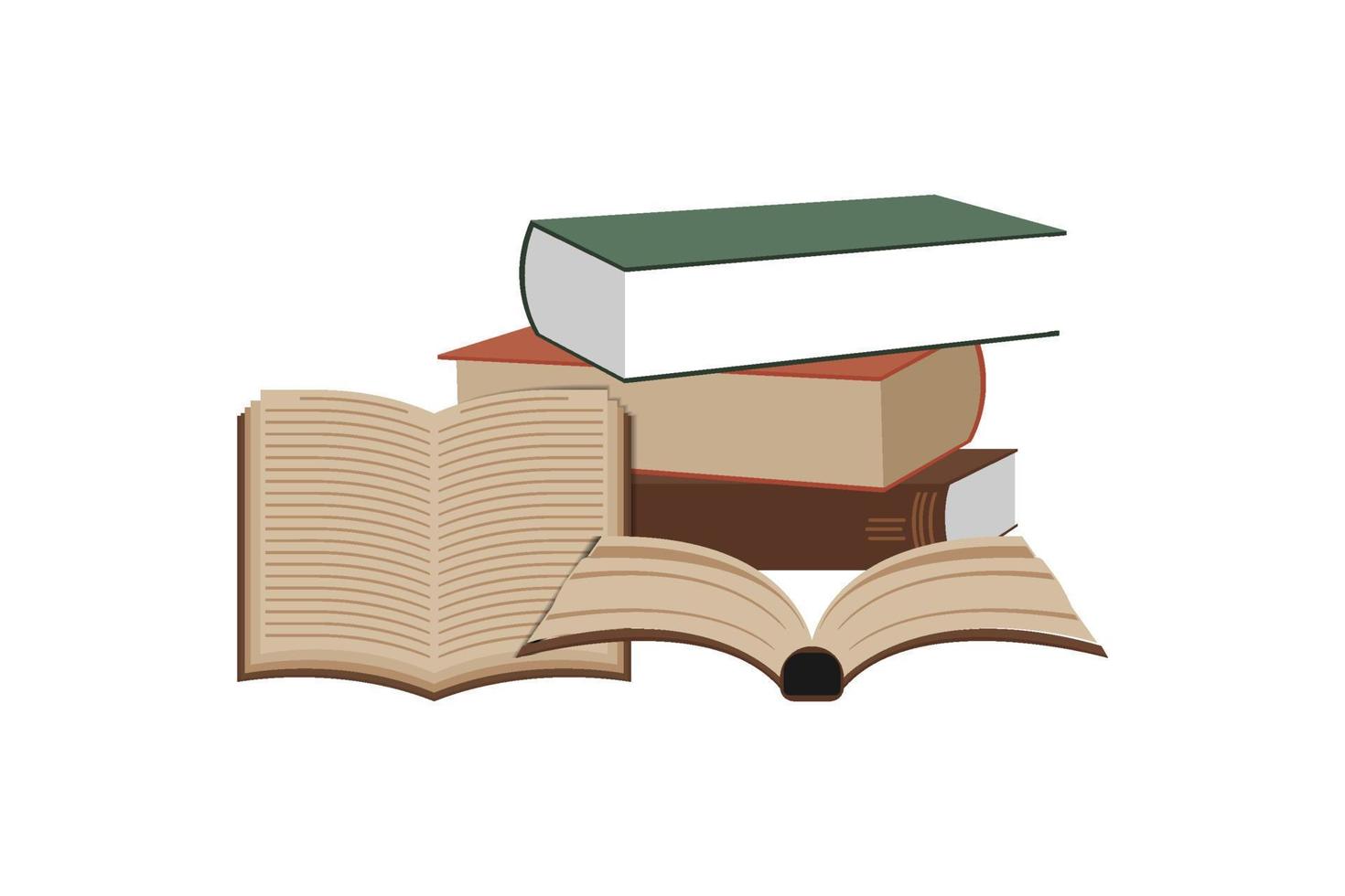 illustration av en lugg av böcker för läsning vektor
