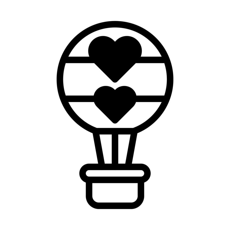 luft ballong ikon duotone svart stil valentine illustration vektor element och symbol perfekt.