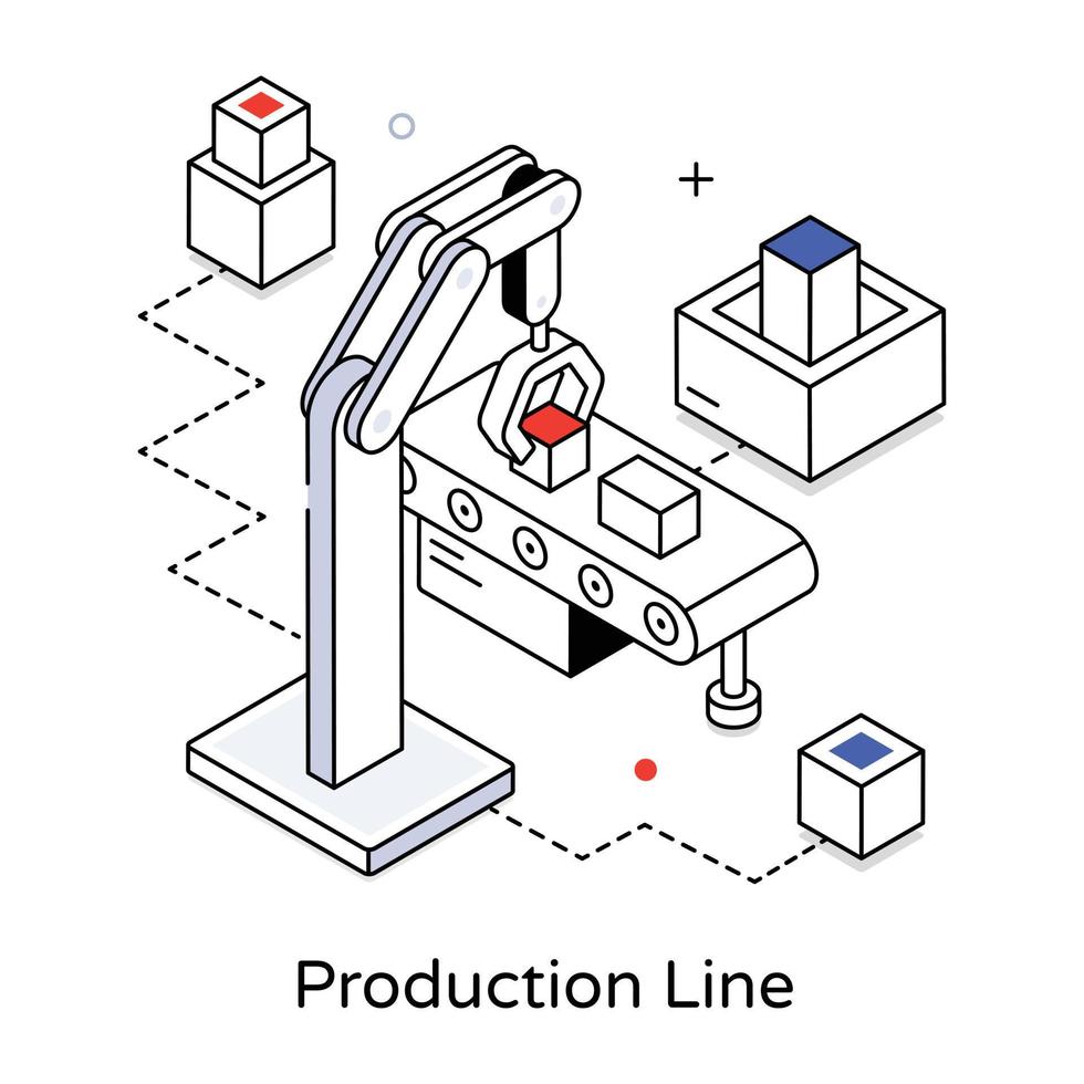 trendige Produktionslinie vektor