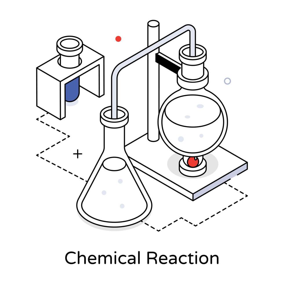 trendig kemisk reaktion vektor