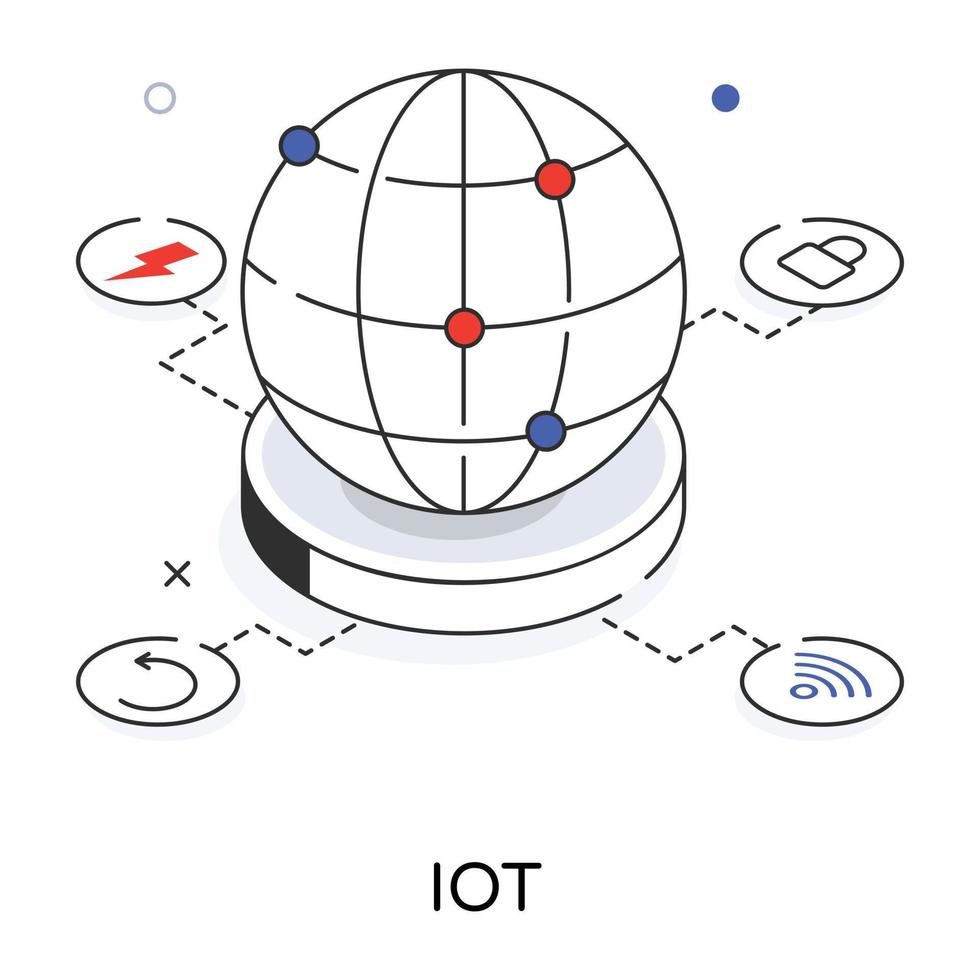 trendige iot-konzepte vektor