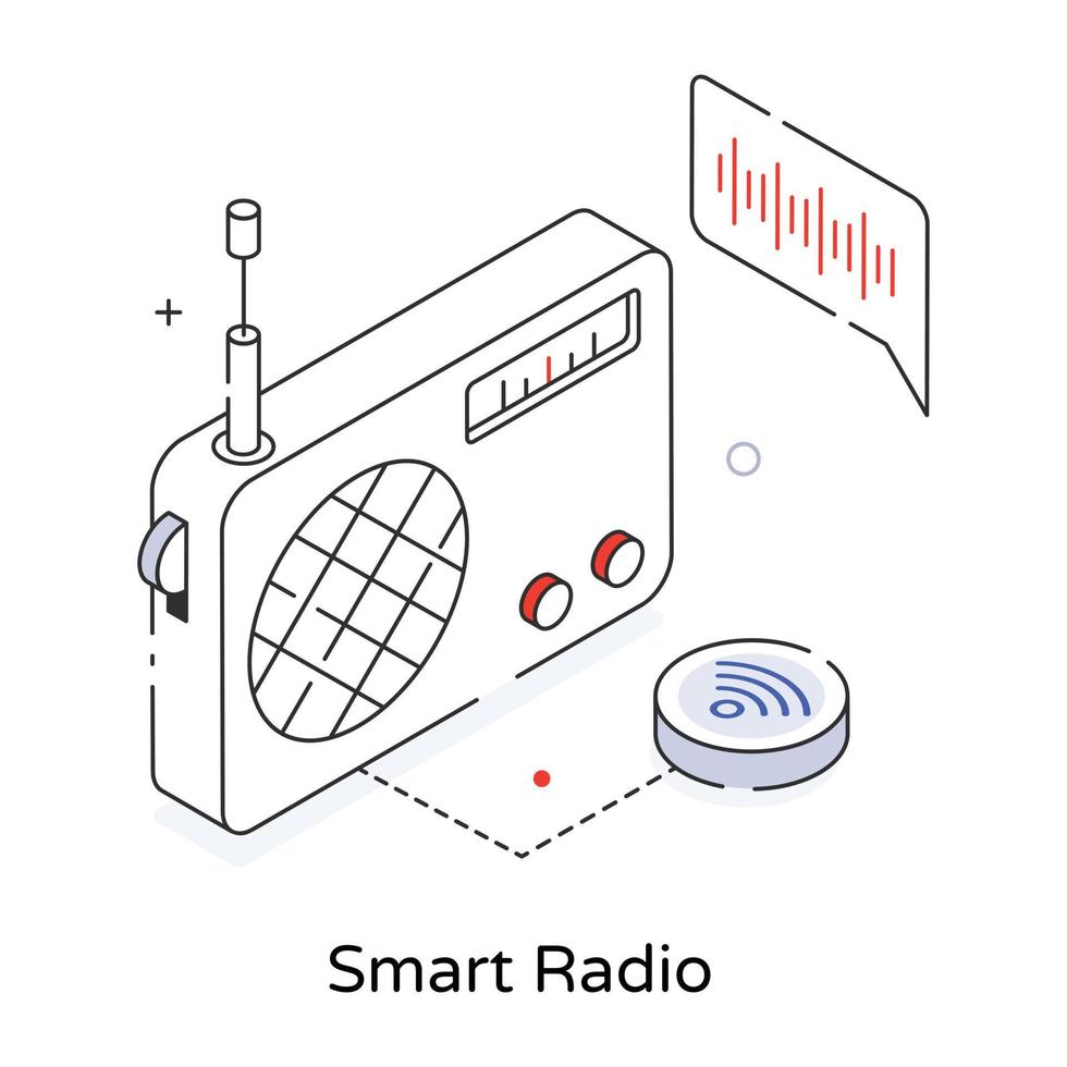 trendig smart radio vektor