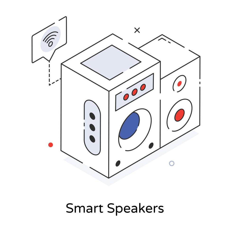 trendig smart högtalare vektor