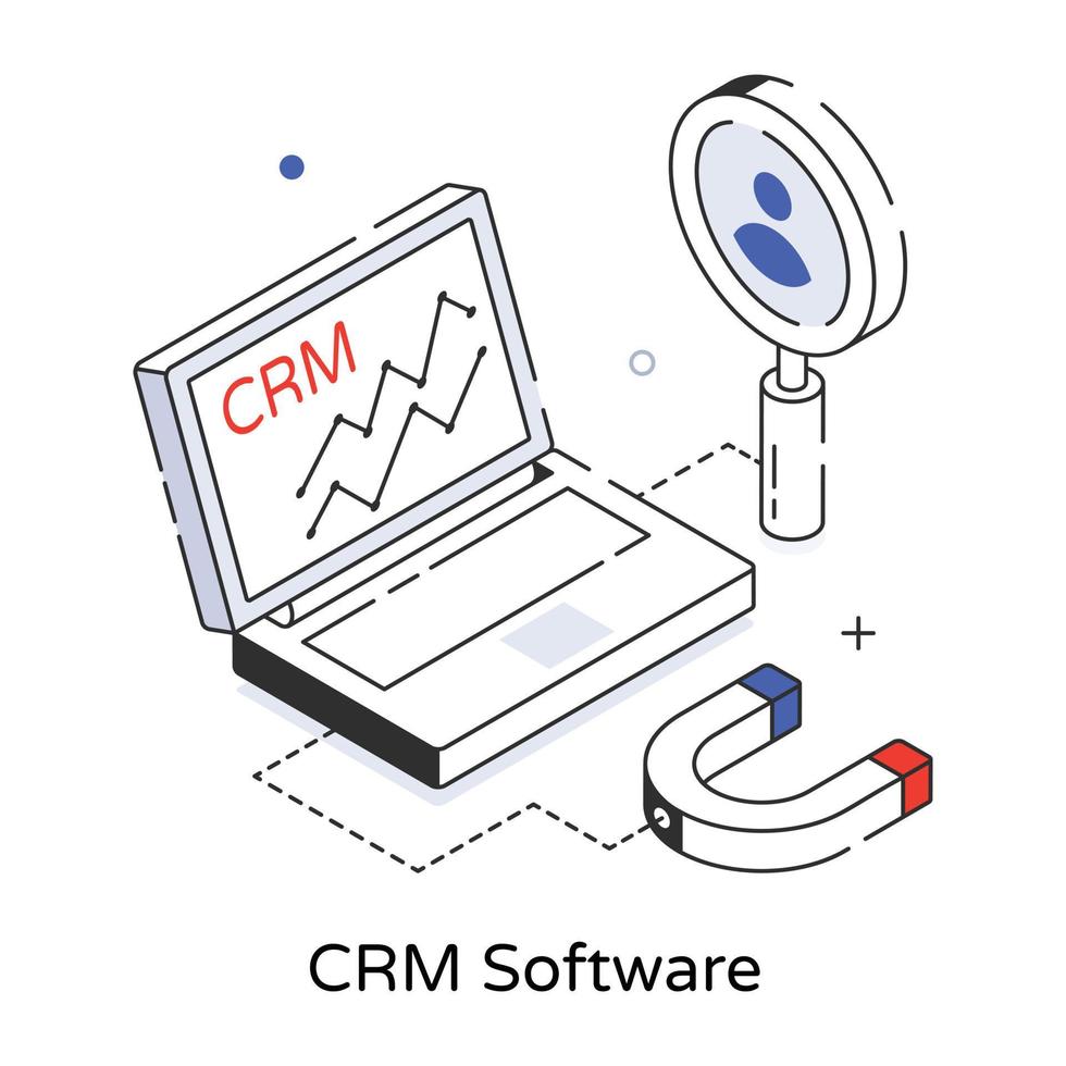 trendig crm programvara vektor