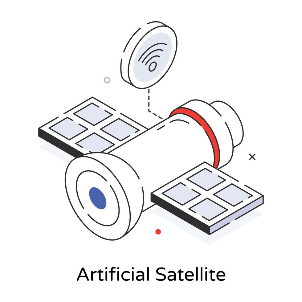 Trendiger künstlicher Satellit vektor