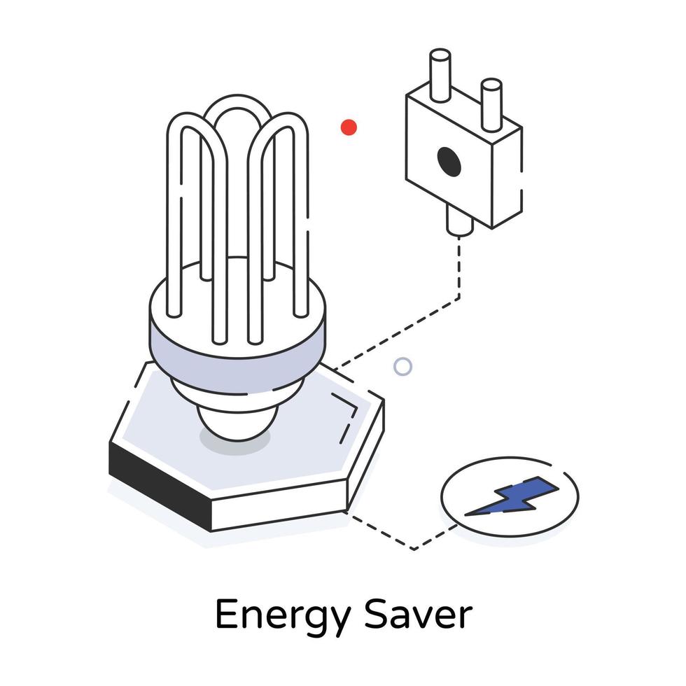 trendiger Energiesparer vektor