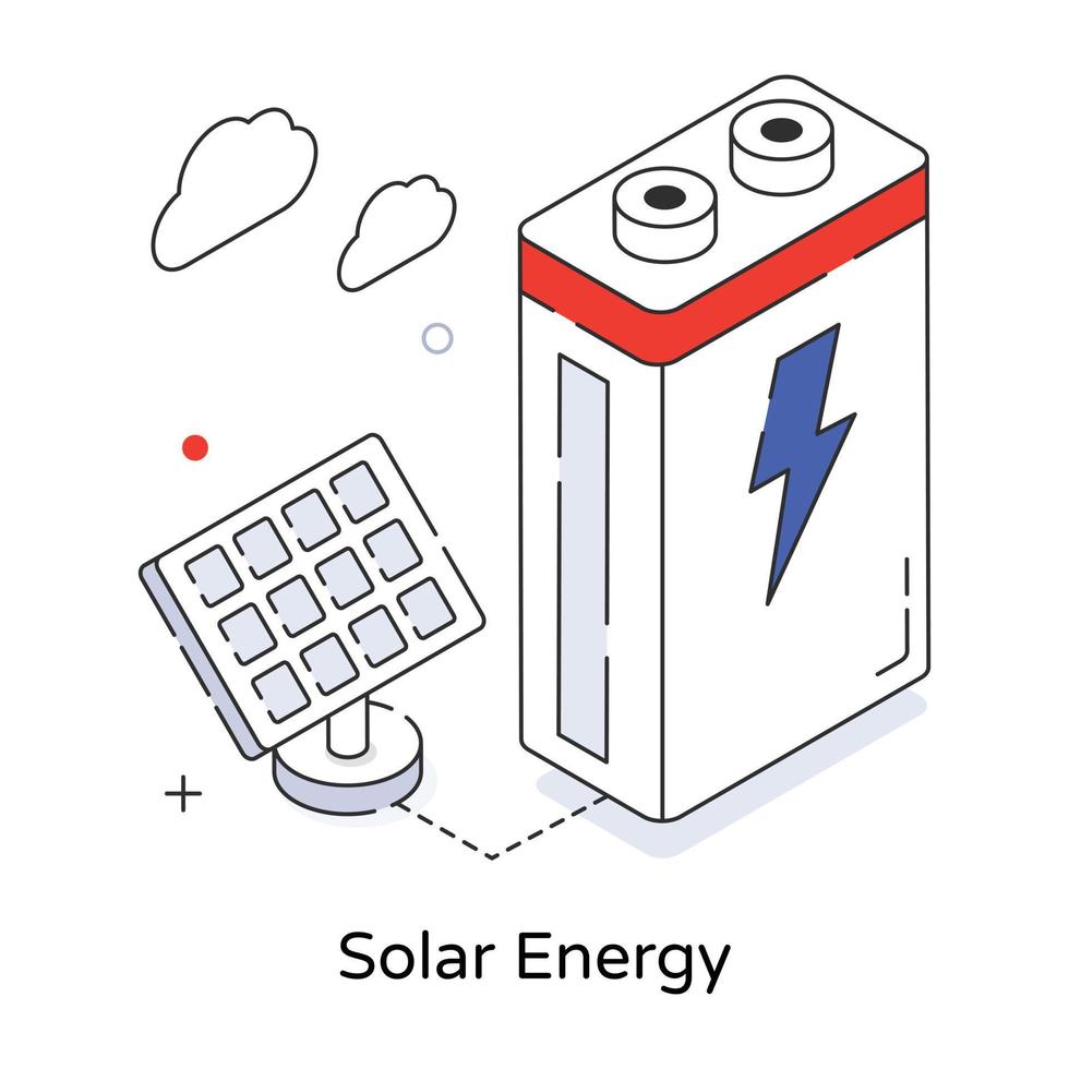 trendig sol- energi vektor