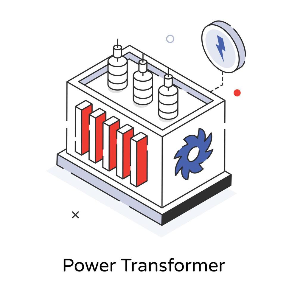 trendiger Leistungstransformator vektor