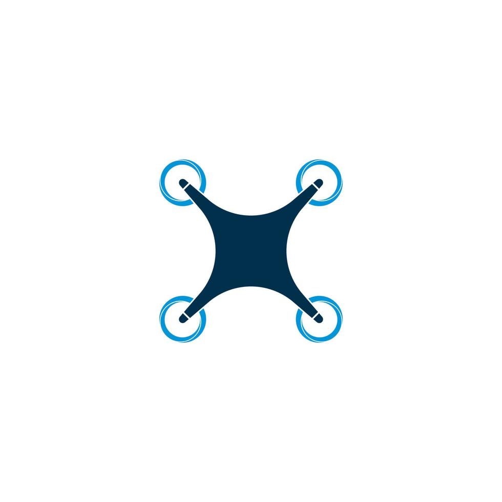 Drohnen-Logo-Vektor-Icon-Design vektor