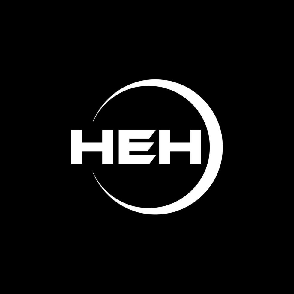 heh-brief-logo-design in der illustration. Vektorlogo, Kalligrafie-Designs für Logo, Poster, Einladung usw. vektor