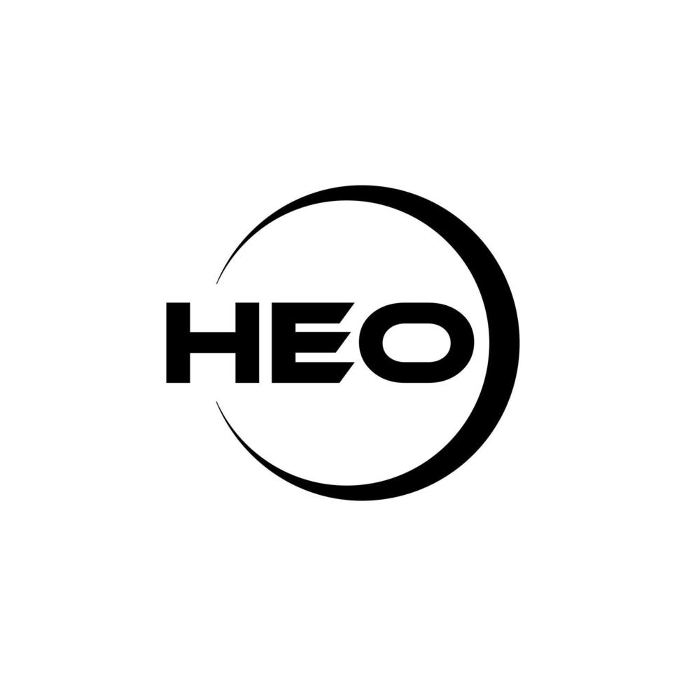 heo brev logotyp design i illustration. vektor logotyp, kalligrafi mönster för logotyp, affisch, inbjudan, etc.