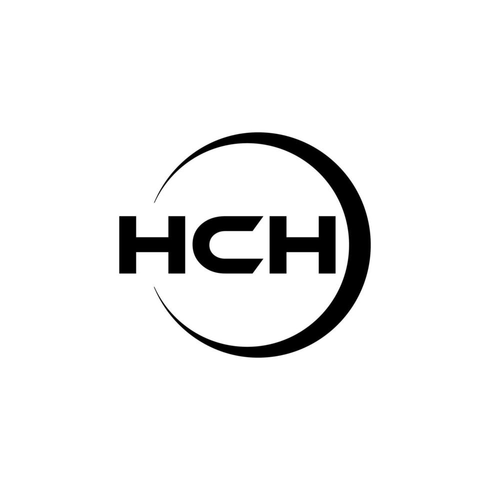 Hch-Brief-Logo-Design in Abbildung. Vektorlogo, Kalligrafie-Designs für Logo, Poster, Einladung usw. vektor