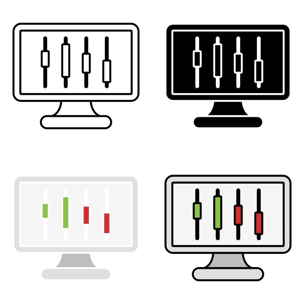 digitaler handel im flachen stil isoliert vektor