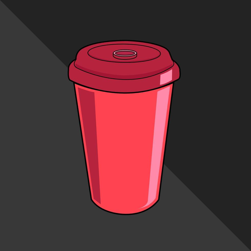 röd kopp av kaffe vektor