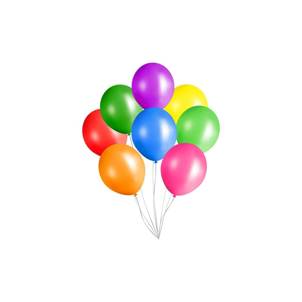 knippa av helium ballonger. vektor