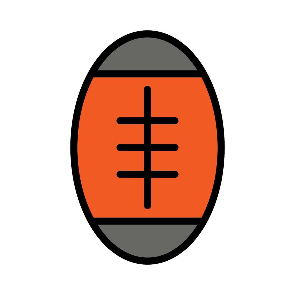 American-Football-Ball-Symbol-Linie isoliert auf weißem Hintergrund. schwarzes, flaches, dünnes Symbol im modernen Umrissstil. Lineares Symbol und bearbeitbarer Strich. einfache und pixelgenaue strichvektorillustration. vektor