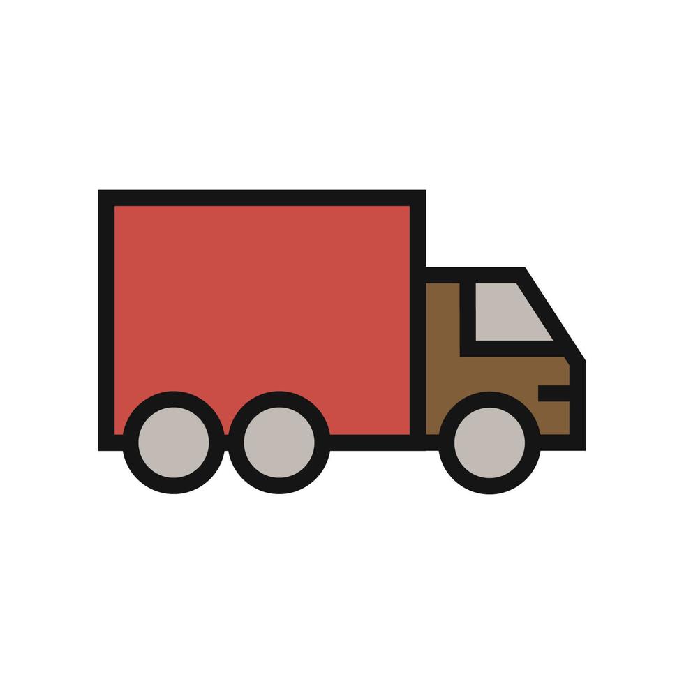 LKW-Liniensymbol isoliert auf weißem Hintergrund. schwarzes, flaches, dünnes Symbol im modernen Umrissstil. Lineares Symbol und bearbeitbarer Strich. einfache und pixelgenaue strichvektorillustration. vektor