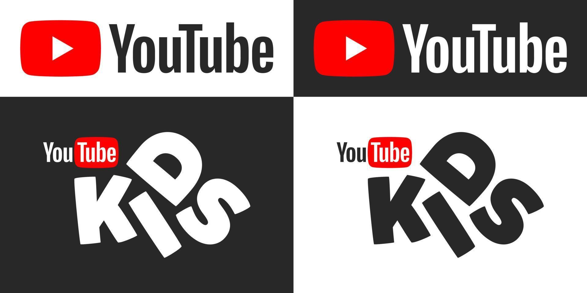 winniza, ukraine - 7. februar 2023. youtube logos. YouTube-Kinder. Vektor-Illustration vektor