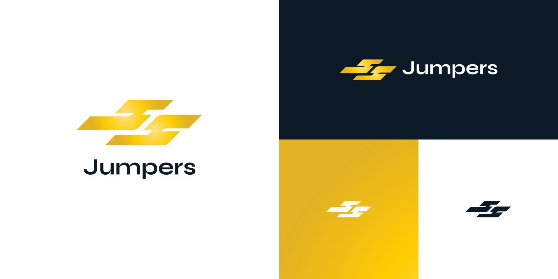 gold jj anfängliches Logo-Design. J- und J-Monogramm-Logo vektor