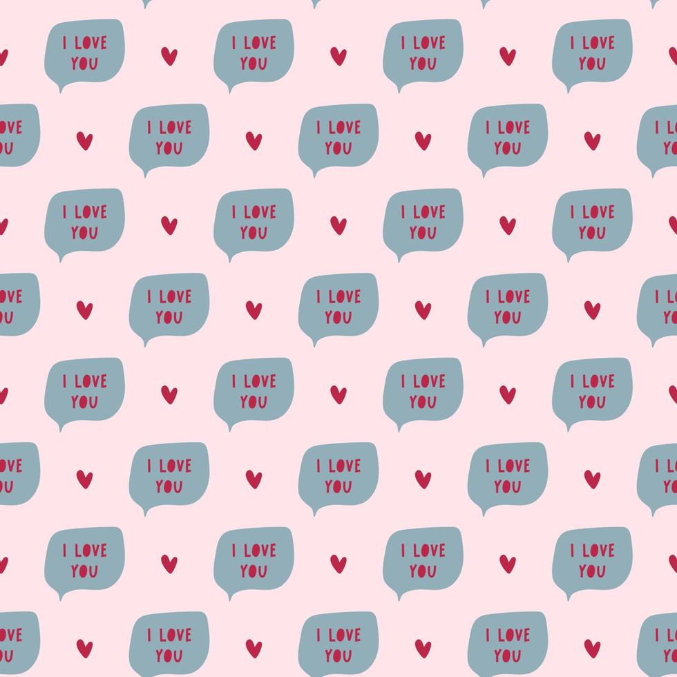 Valentinstag Muster. endlose verzierung mit liebessymbolen auf rosa hintergrund. romantischer Druck. Vektor-Illustration in Retro-Farben. vektor