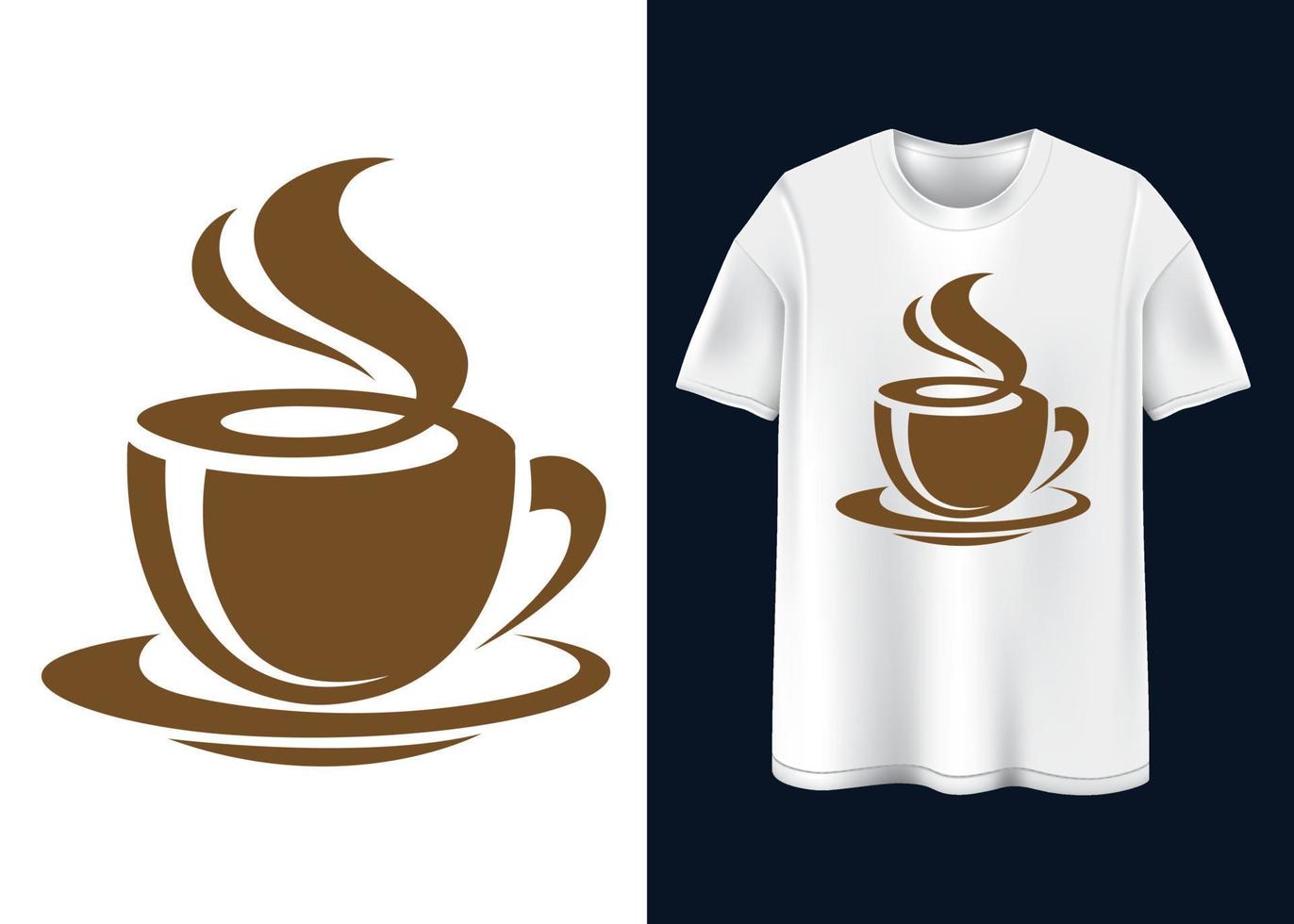 kaffe t-shirt design vektor