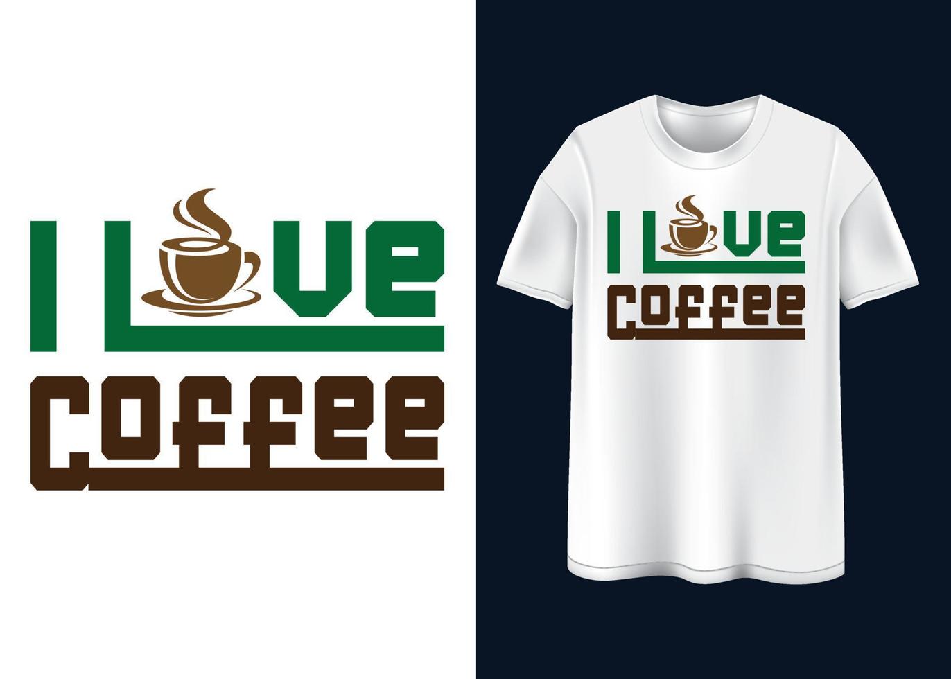 Kaffee-T-Shirt-Design vektor