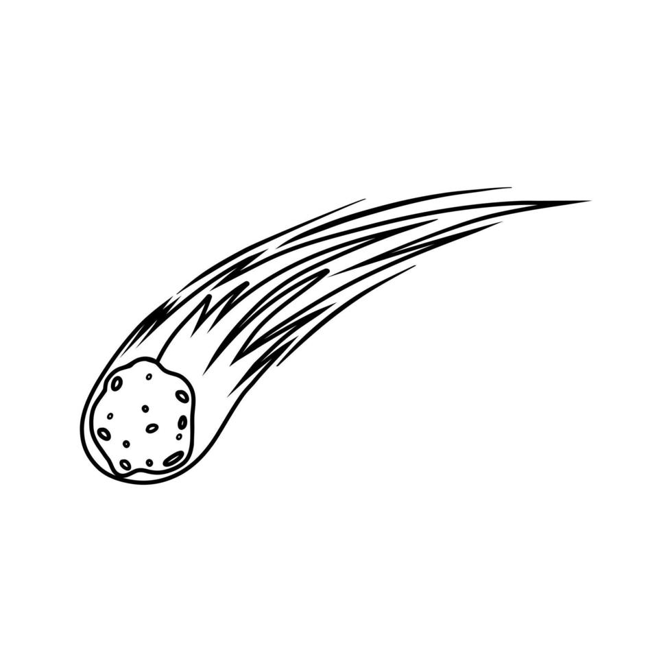 komet ikon vektor. asteroid illustration tecken. meteorit symbol. kosmos logotyp. vektor