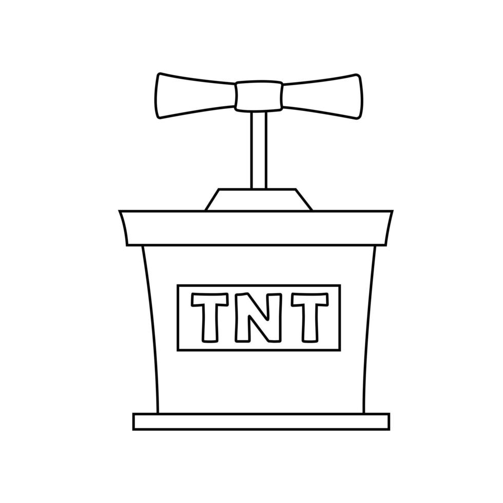 Symbolvektor für Dynamit. Bombenillustrationszeichen. Sprengstoff-Symbol. Explosionslogo. vektor