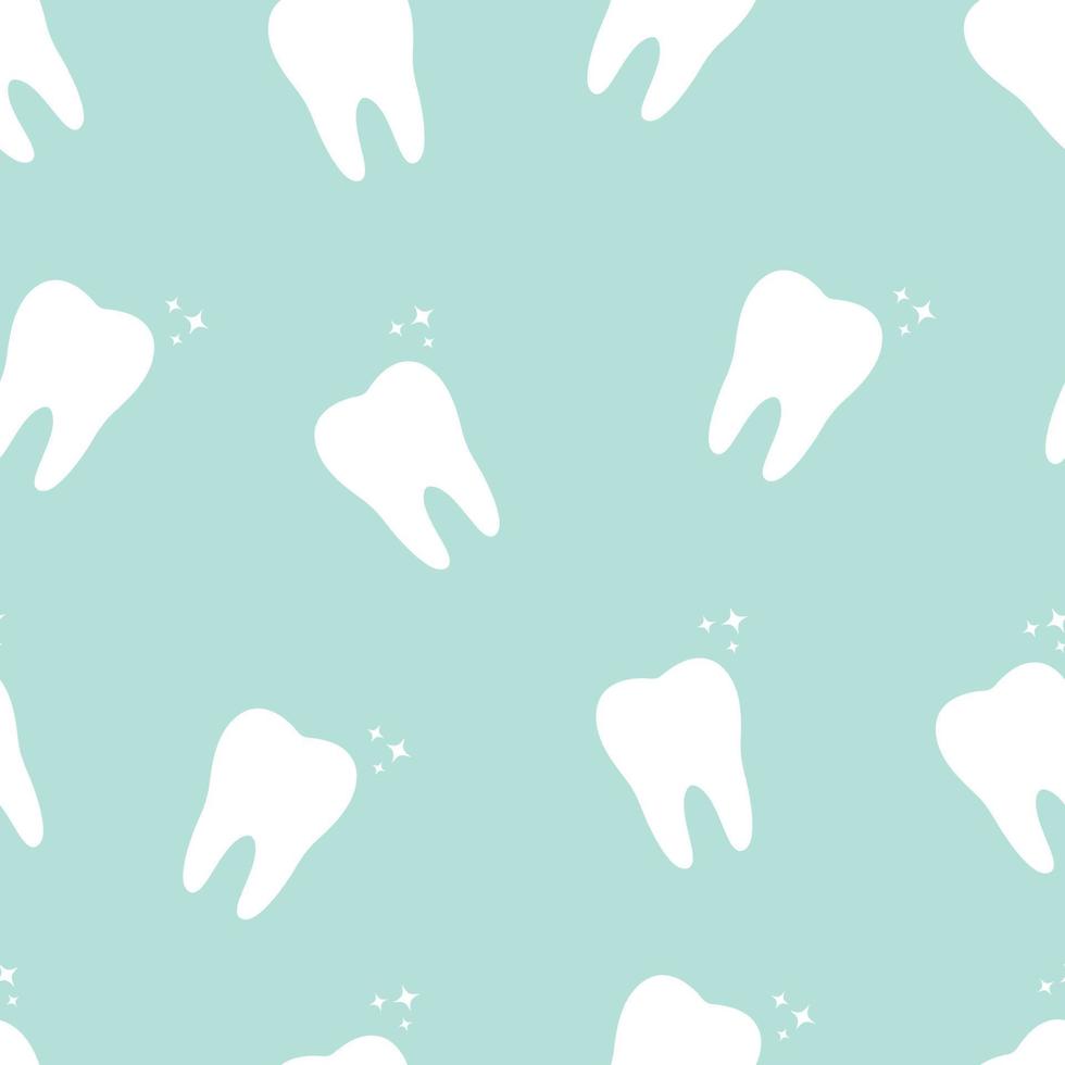 sömlös mönster av friska tänder. vektor illustration