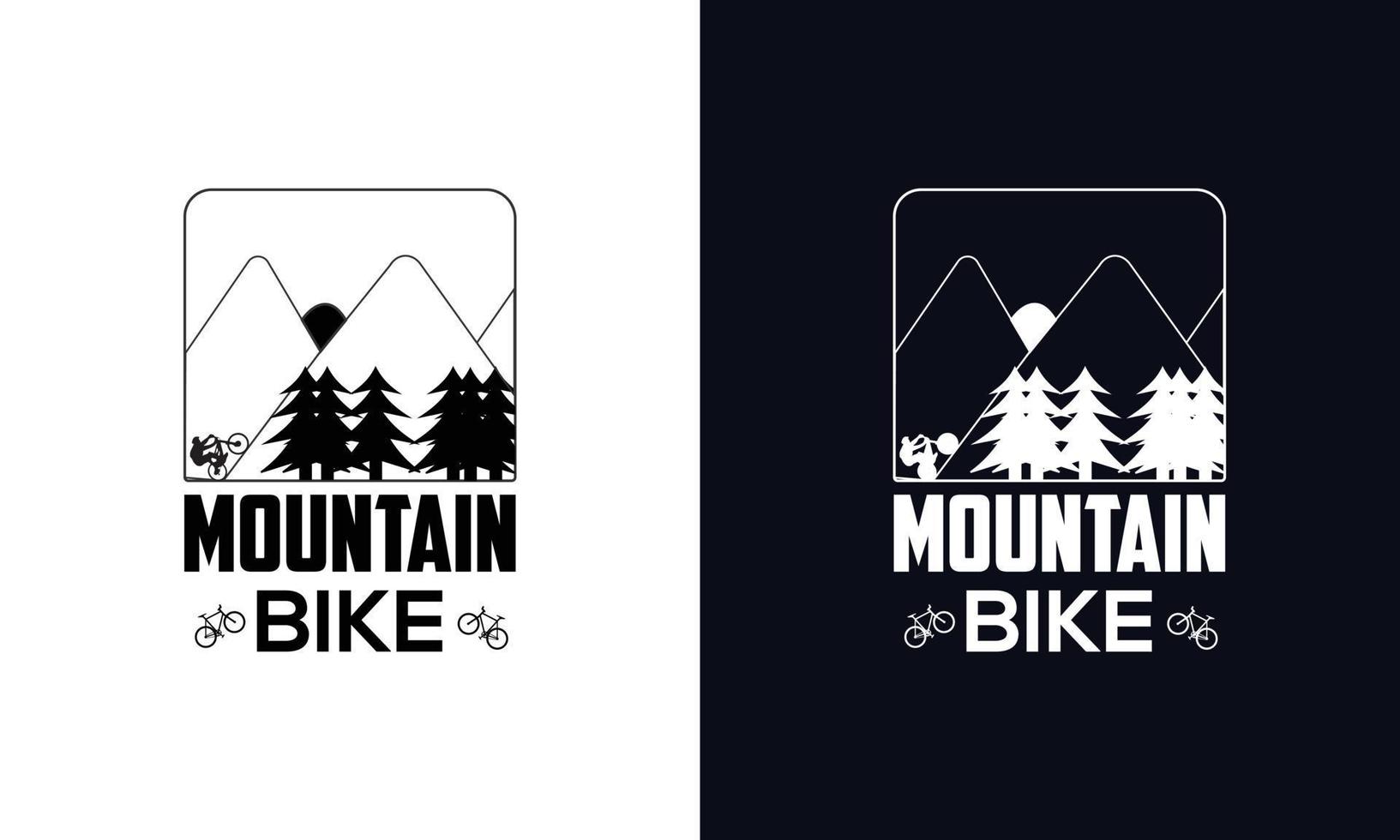 Mountainbike-T-Shirt-Design-Vorlage vektor