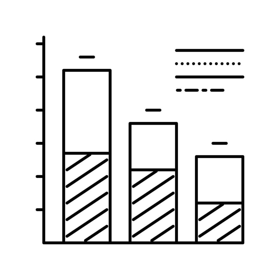 Analysieren der Infografik-Linie Symbol-Vektor-Illustration vektor